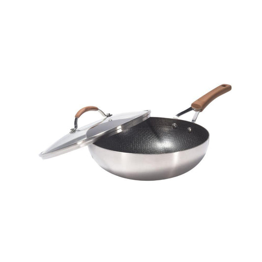 Kylin 3 Layer Stainless Steel Non Stick Noka Wok 30cm.
