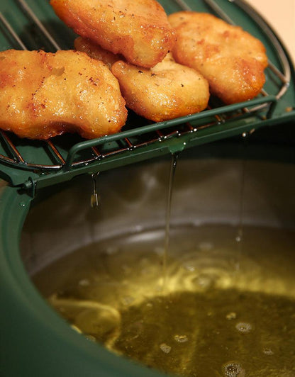 Justcook 20cm JSHS-YZG0320-1 Double Handle Tempura Karaga Fryer Pot Frying Pan.
