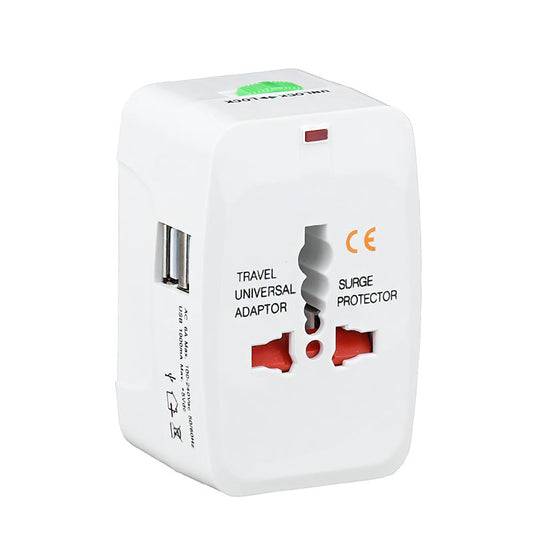 Dual USB Portable Electric Plug Power Socket Adapter International Travel Universal Charger Converter EU UK US AU.