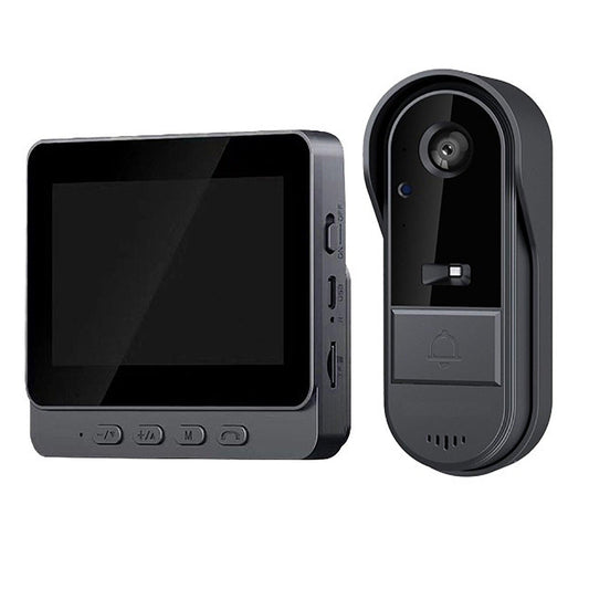 Smart Wireless Video Doorbell with 4.3" Screen HD 8MP Camera Night VisionTwo-Way Audio IP65.