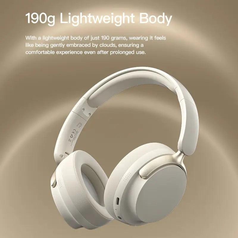 JR SY-T7 Bluetooth 5.4 Over-Ear Headset Wireless Headphones with Noise Cancelling Mic (Light Blue).