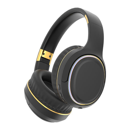 JR H6 Foldable Bluetooth 5.3 Wireless Headphone Over Ear Active Noise Cancelling Deep Bass Headset (Black).
