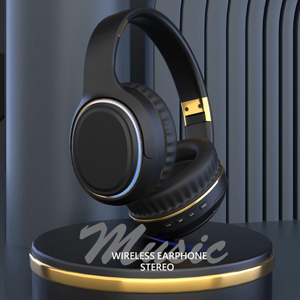 JR H6 Foldable Bluetooth 5.3 Wireless Headphone Over Ear Active Noise Cancelling Deep Bass Headset (Navy Blue).