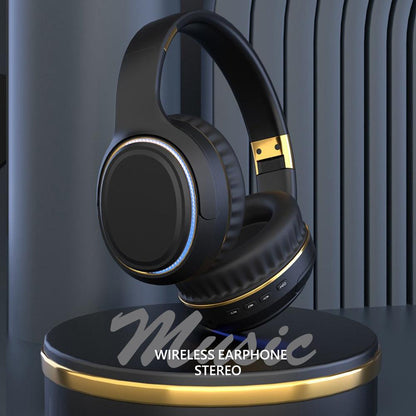 JR H6 Foldable Bluetooth 5.3 Wireless Headphone Over Ear Active Noise Cancelling Deep Bass Headset (Navy Blue).