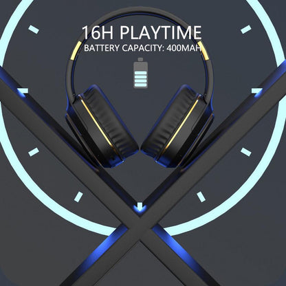 JR H6 Foldable Bluetooth 5.3 Wireless Headphone Over Ear Active Noise Cancelling Deep Bass Headset (Navy Blue).