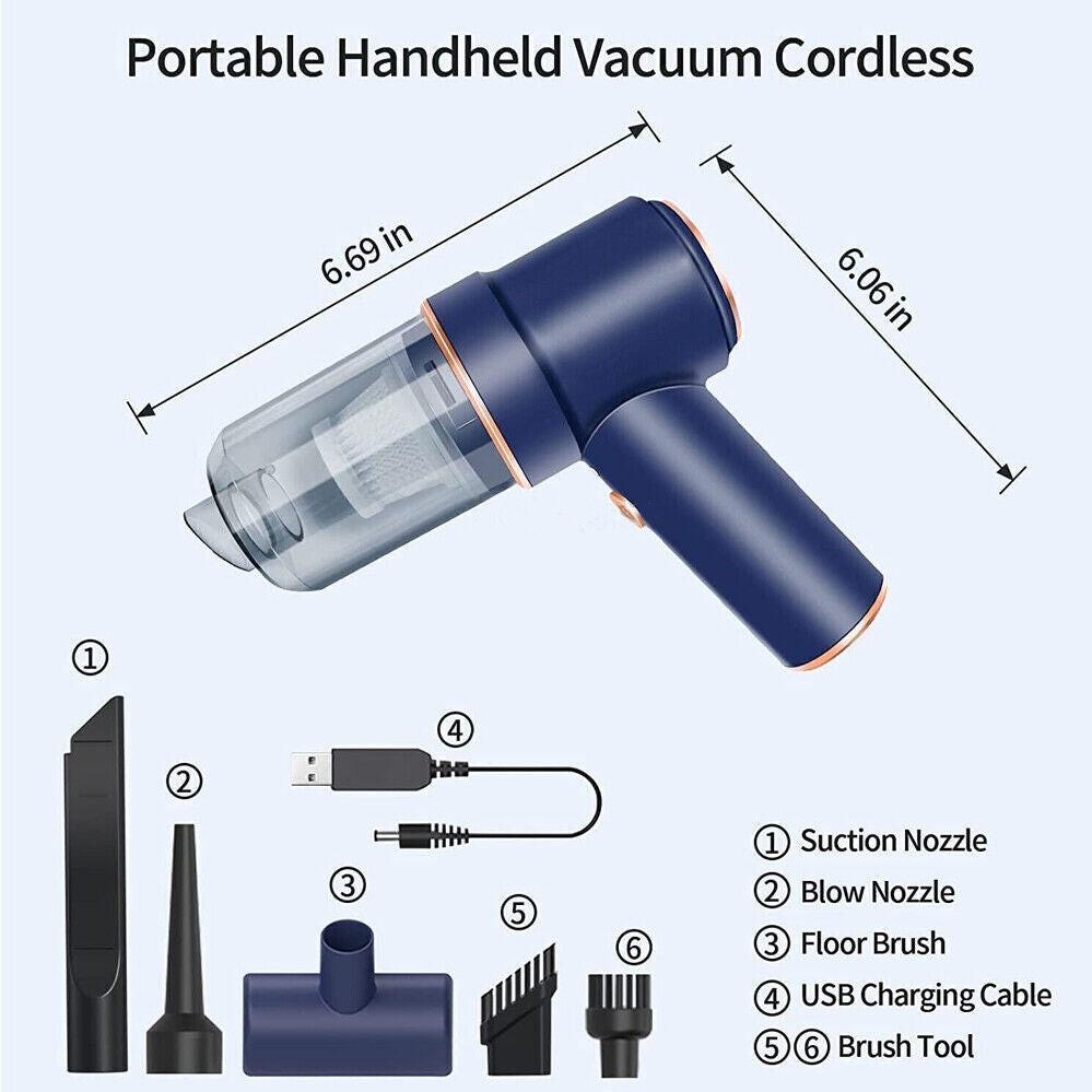 Portable Vacuum Cleaner Car Air Duster Handheld Cordless Home Car Dust Blower.