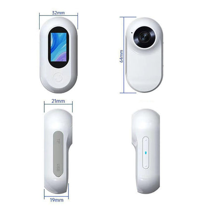 Action Camera 1080P HD Recorder Dog Collar Camera EIS Wide Angle with 32GB Card.