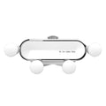 Car Phone Holder Metal Gravity 360 Universal Rotation Ball Air Vent Cellphone Stand(White).
