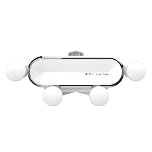 Car Phone Holder Metal Gravity 360 Universal Rotation Ball Air Vent Cellphone Stand(White).