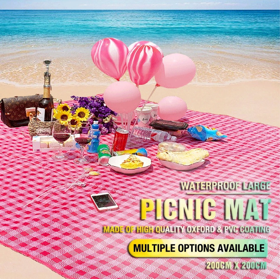 Large Waterproof Thickened Moisture-Proof Outdoor Camping Picnic Mat (Green).