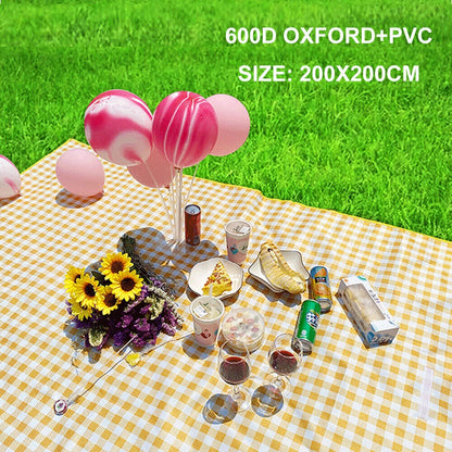 Large Waterproof Thickened Moisture-Proof Outdoor Camping Picnic Mat (Green).