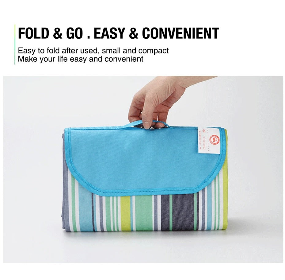 Large Waterproof Thickened Moisture-Proof Outdoor Camping Picnic Mat (Green).