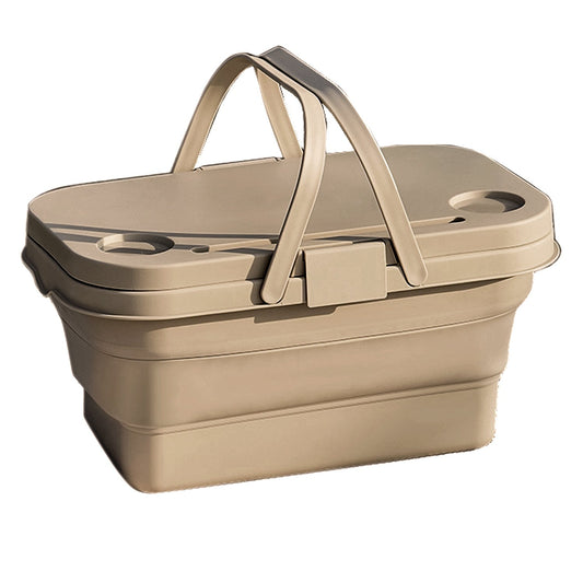 3 In 1 Folding Camping Storage Box Outdoor Food Fruit Container Picnic Table Basket.