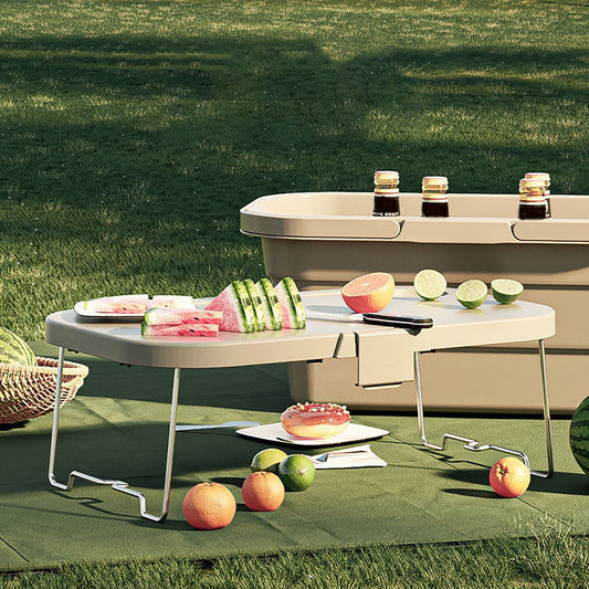 3 In 1 Folding Camping Storage Box Outdoor Food Fruit Container Picnic Table Basket.