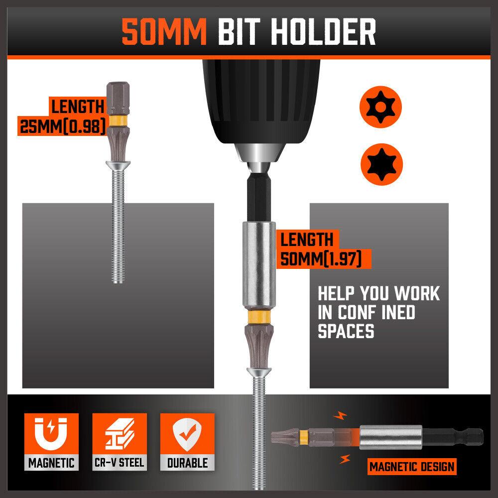 32Piece 1/4" Mini Double Head Screwdriver Bit and Ratchet Set CRV Steel Durable.