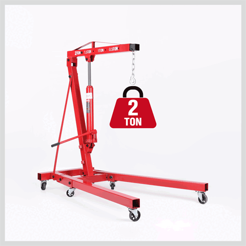 Engine Crane 2 Ton Hydraulic Hoist Folding Shop Mobile Lifter Workshop Lift.