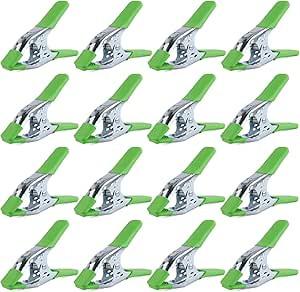 SWANLAKE 16-Pack 6-inch Strong Spring Clamps Set, Large Super Heavy Duty Spring Clamps Metal Anti-Slip Grip Handle - 2.5 inch Jaw Opening.