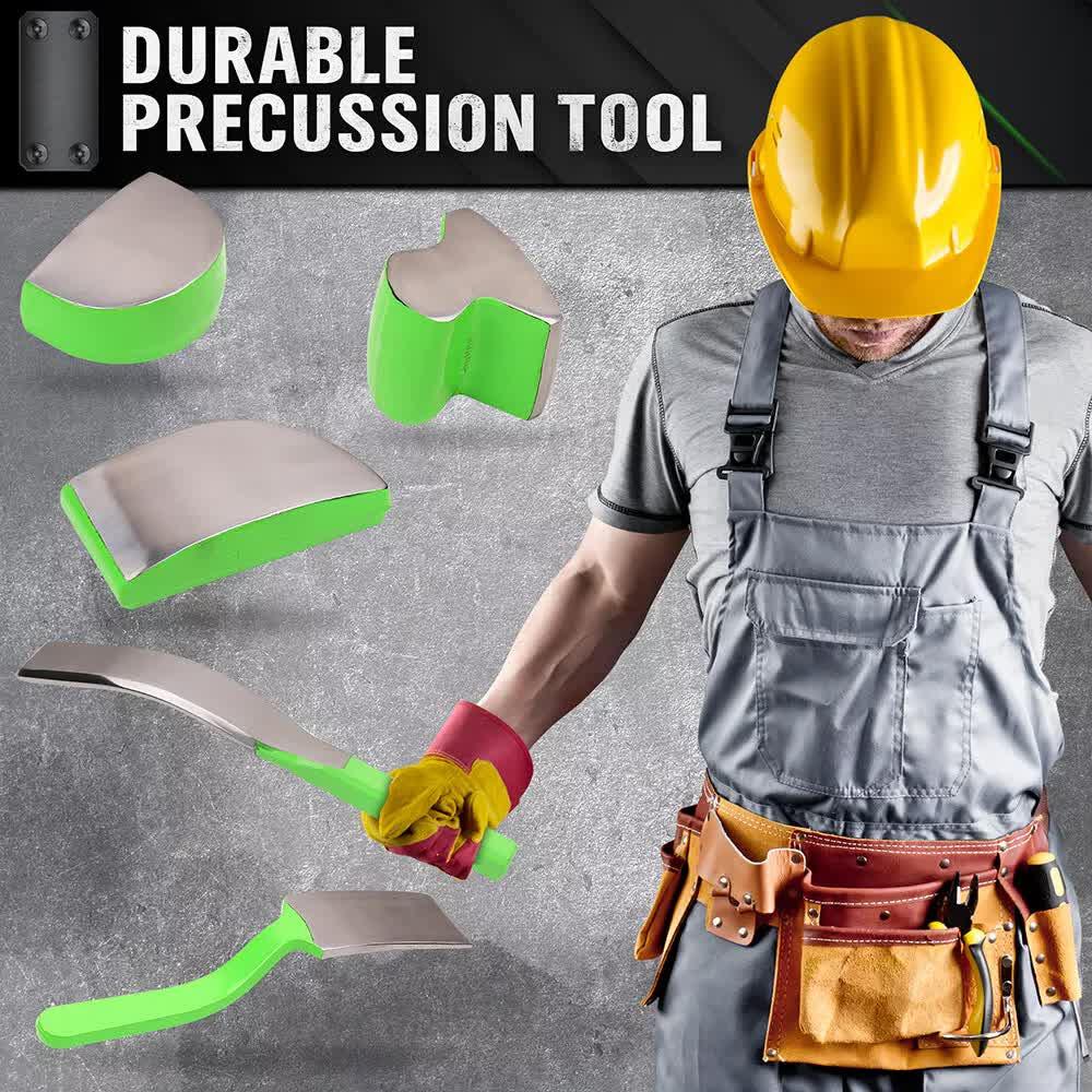 9-Piece Garden Tools Auto Body Hammer Dolly Set Car Body Dent Repair Tool Case.