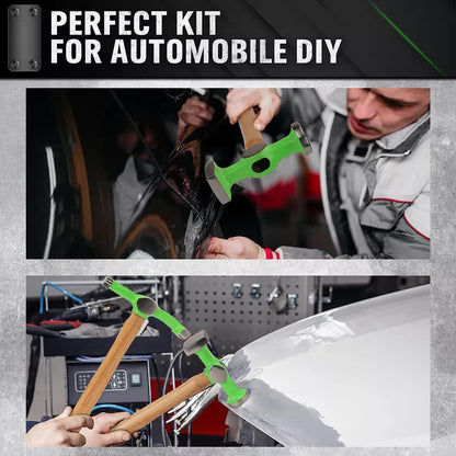 9-Piece Garden Tools Auto Body Hammer Dolly Set Car Body Dent Repair Tool Case.