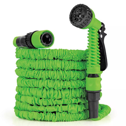 25FT Water Garden Hose Flexible Expandable Pipe Car Wash W/ Spray Nozzle Gun.