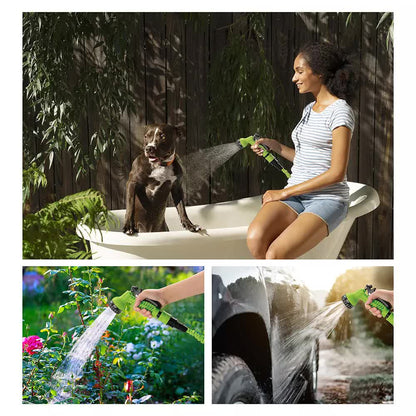 25FT Water Garden Hose Flexible Expandable Pipe Car Wash W/ Spray Nozzle Gun.