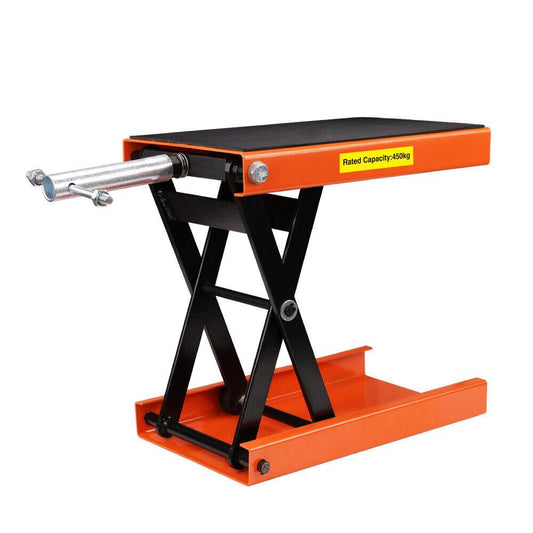 205KG Motorcycle Motorbike Lift Jack Motorcycle Stand Hoist Repair Work Bench.