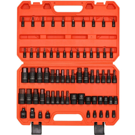HORUSDY 66Pcs Torx Bit Socket Female External Socket Set Impact Adapter Socket.