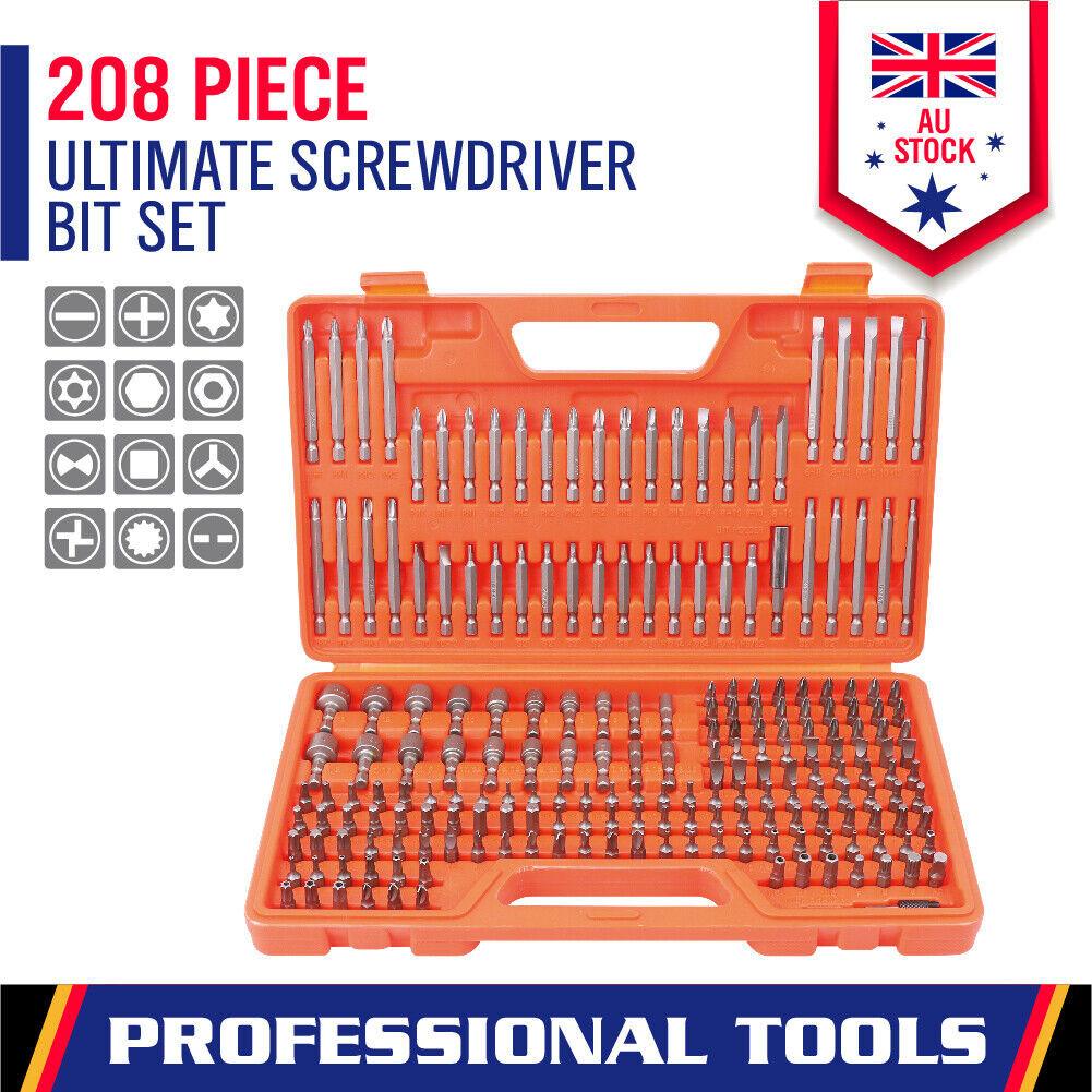 208-Piece Security Bit Set Screwdriver Key Hex Holder Tamper Proof Torx Adaptor.