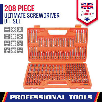 208-Piece Security Bit Set Screwdriver Key Hex Holder Tamper Proof Torx Adaptor.