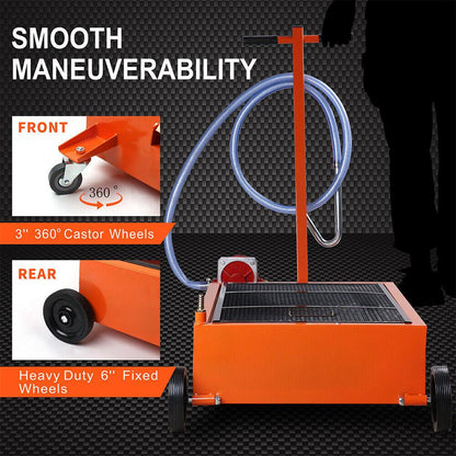 HORUSDY 76L Low Profile Waste Oil Drainer Mobile Workshop Pump Vehicle 4WDÂ Truck.