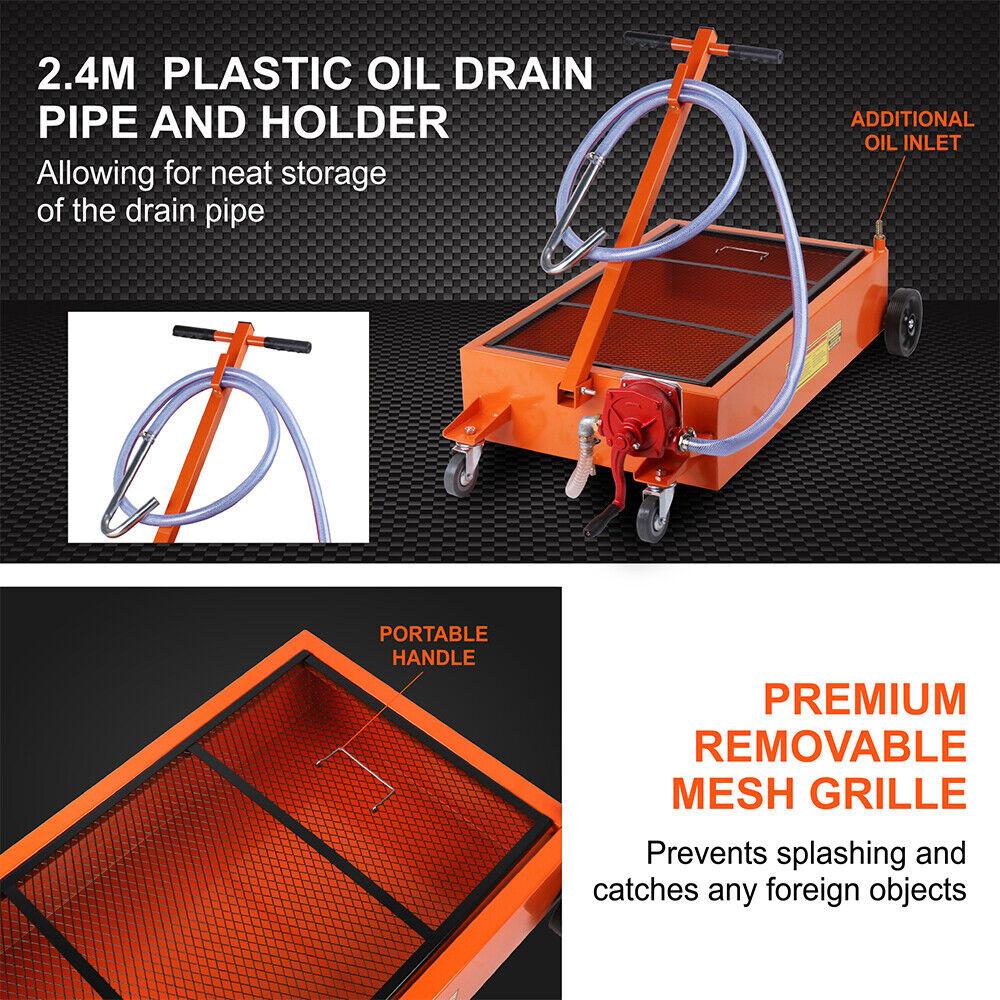 HORUSDY 76L Low Profile Waste Oil Drainer Mobile Workshop Pump Vehicle 4WDÂ Truck.