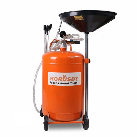 HORUSDY 80L Waste Oil Drainer Pneumatic Fluid Collection Workshop with Extractor.