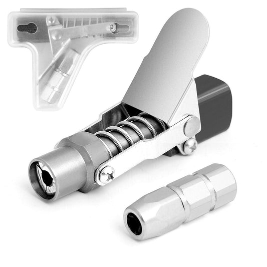 Grease Gun Coupler Quick Release & Lock 1/8ââ NPT Rated 10,000 PSI Storage Case.
