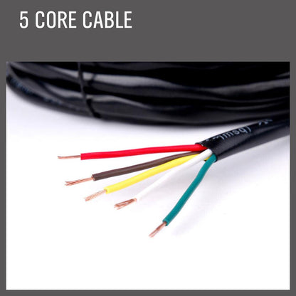 30M x 5 Core Wire Cable Trailer Cable Automotive Boat Caravan Truck Coil V90 PVC.