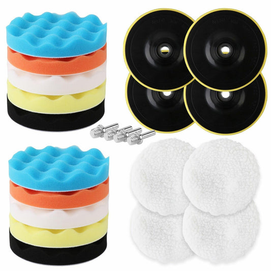 11Pcs 6" Buffing Waxing Polishing Pads Sponge Pad Set For Car Polisher Drill.