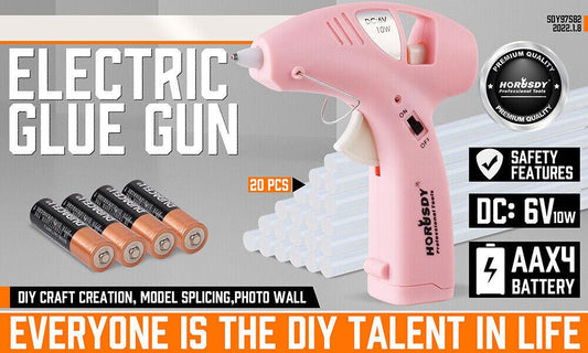 Cordless Hot Glue Gun 20 Glue Sticks & Batteries Included Craft DIY Repair Tool.