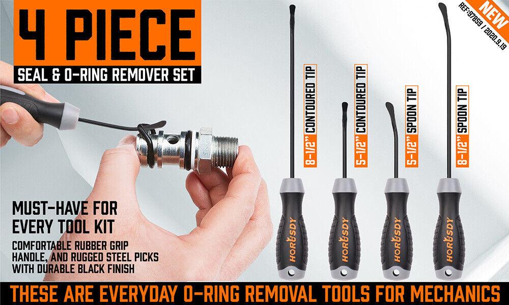 4Pc Seal & O-Ring Removal Set Spoon Tip Removing Heavy Grip Handle Auto Tools.