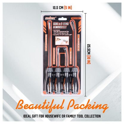 4Pc Seal & O-Ring Removal Set Spoon Tip Removing Heavy Grip Handle Auto Tools.