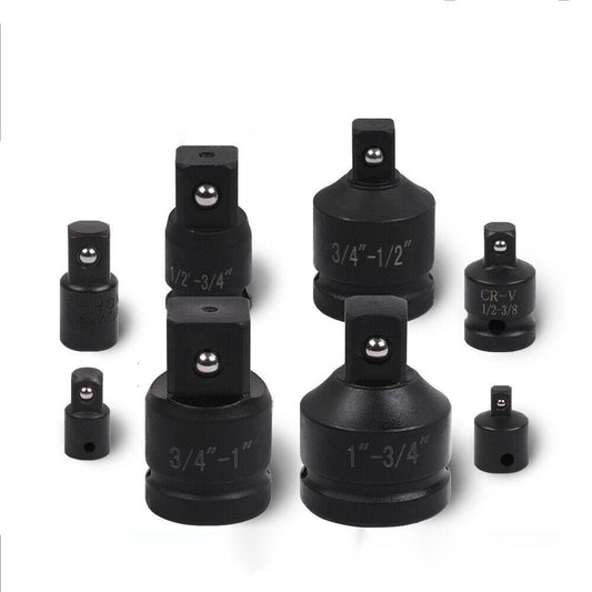 8Pc Impact Socket Reducer Set Heavy Duty Adaptor For Ratchet Wrench With Case.