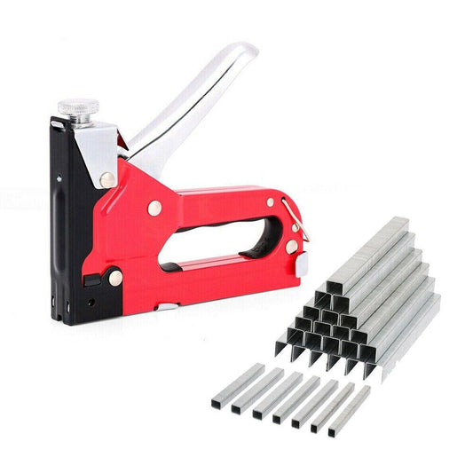 Heavy Duty Staple Gun Set 2in1 Stapler 1500Pc Staples Tacker Hand Fastener Tool.