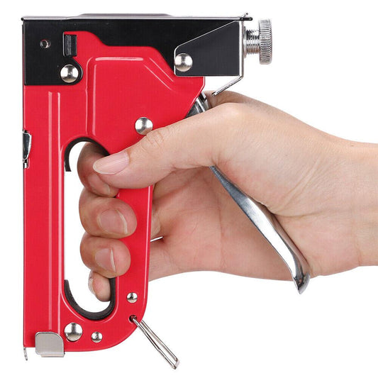 Heavy Duty Staple Gun Set 2in1 Stapler + 1500Pc Staples Tacker Hand Fastener Tool.