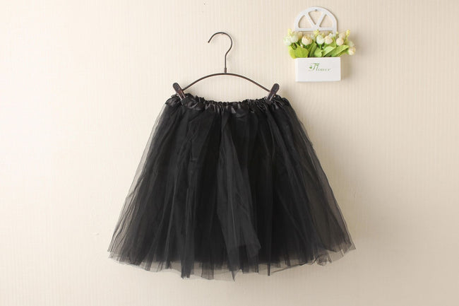 New Adults Tulle Tutu Skirt Dressup Party Costume Ballet Womens Girls Dance Wear, Black, Adults Hover Image