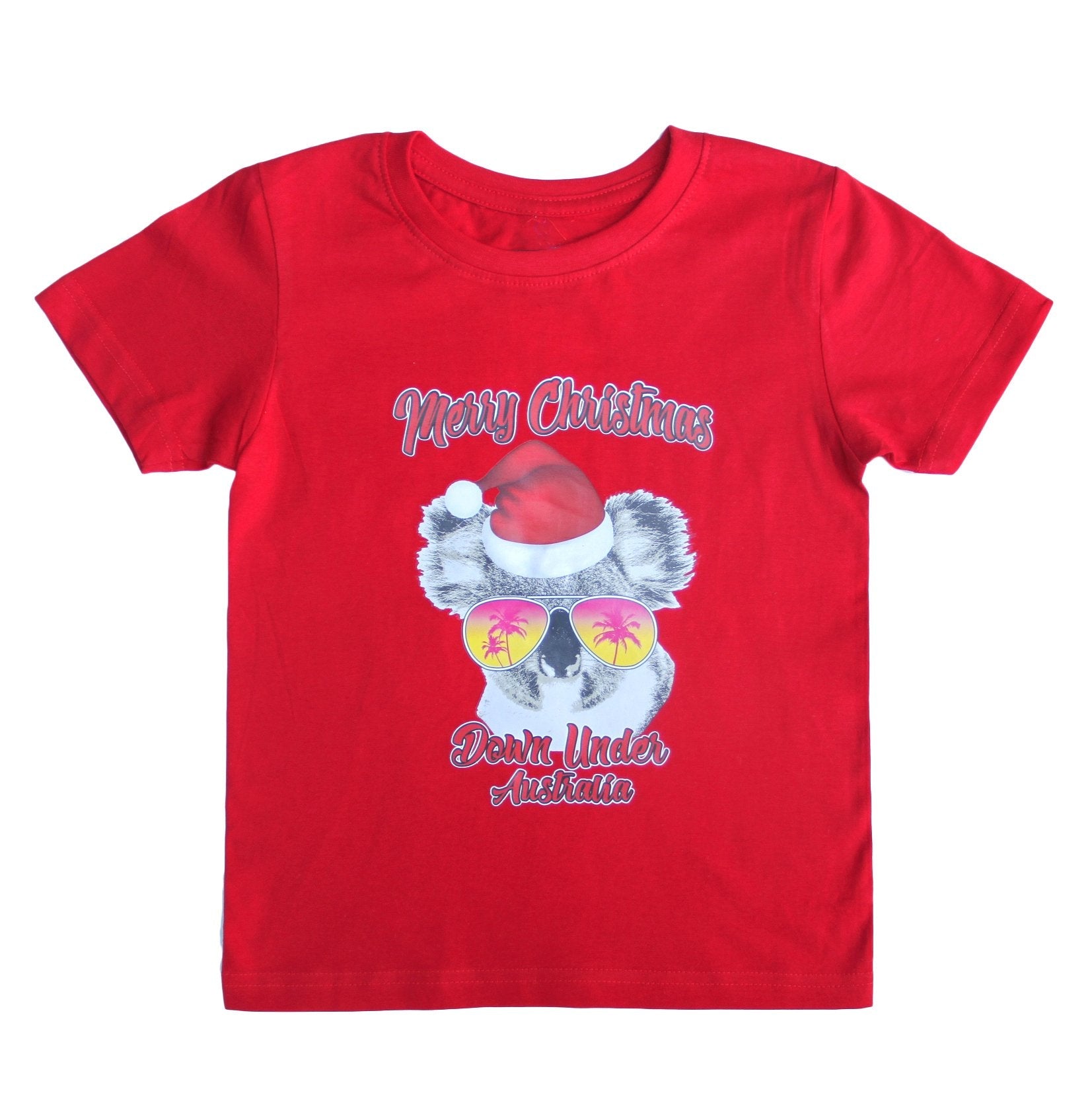 New Funny Adult Xmas Christmas T Shirt Tee Mens Womens 100% Cotton Jolly Ugly, Koala Sunglass (Red), M.
