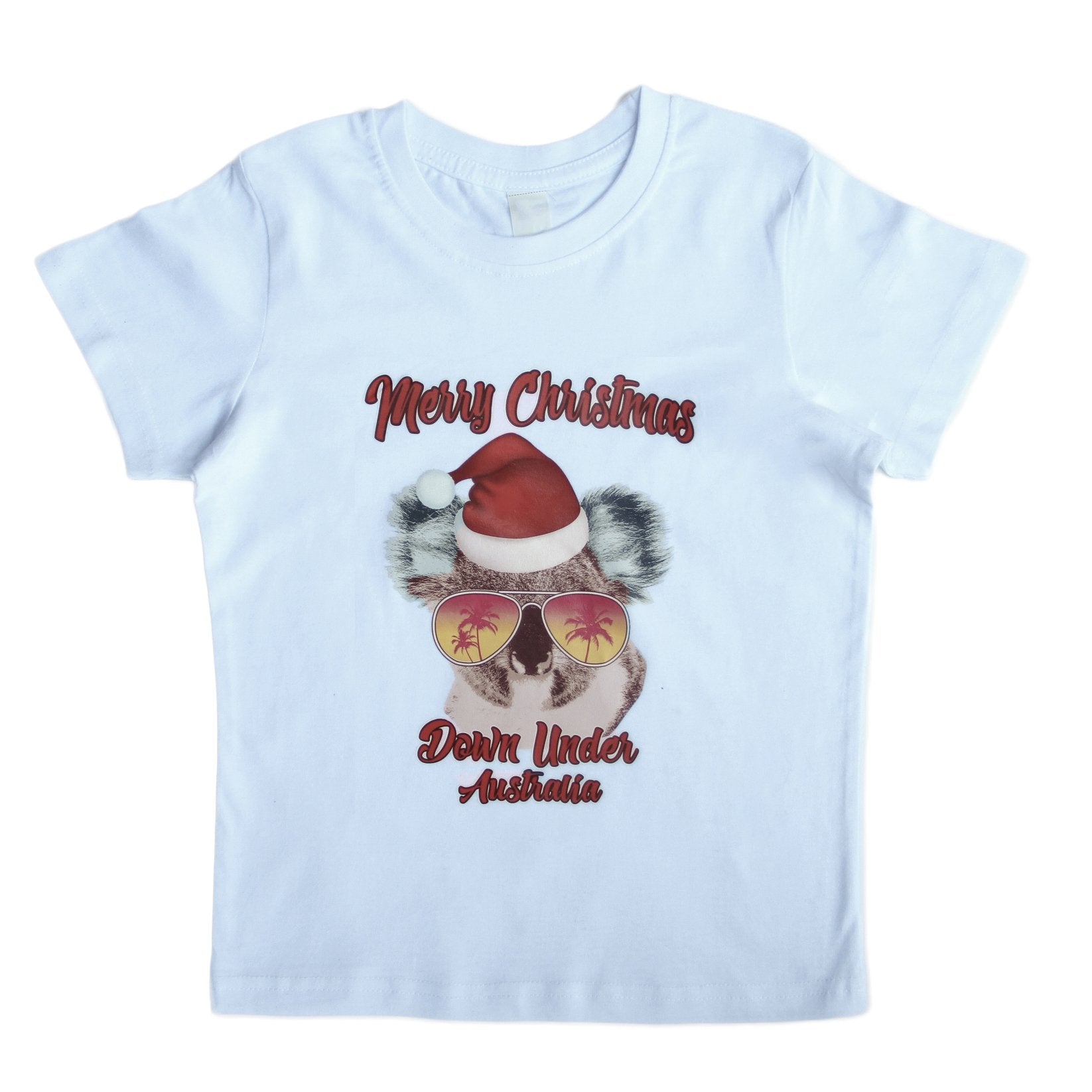 New Funny Adult Xmas Christmas T Shirt Tee Mens Womens 100% Cotton Jolly Ugly, Koala Sunglass (White), L.