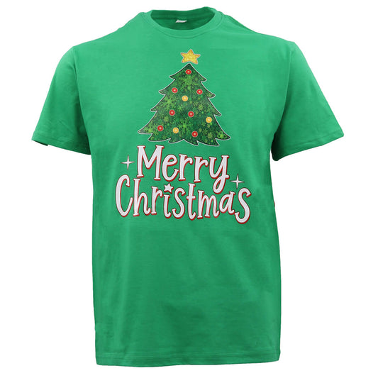 New Funny Adult Xmas Christmas T Shirt Tee Mens Womens 100% Cotton Jolly Ugly, Tree (Green) B, M.