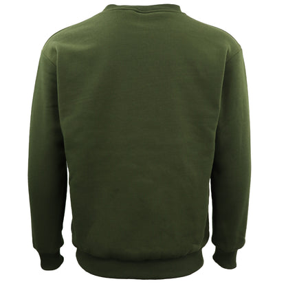 New Adult Unisex Plain Pullover Fleece Jumper Mens Long Sleeve Crew Neck Sweater, Grey, 6XL