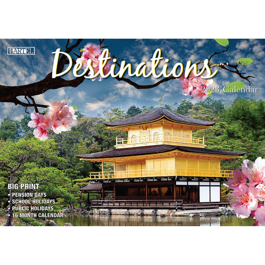 Destinations â 2023 Rectangle Wall Calendar 16 Months Planner New Year Gift.