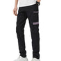 Men's Cotton Drill Cargo Work Pants UPF 50+ 13 Pockets Tradies Workwear Trousers, Black, 30
