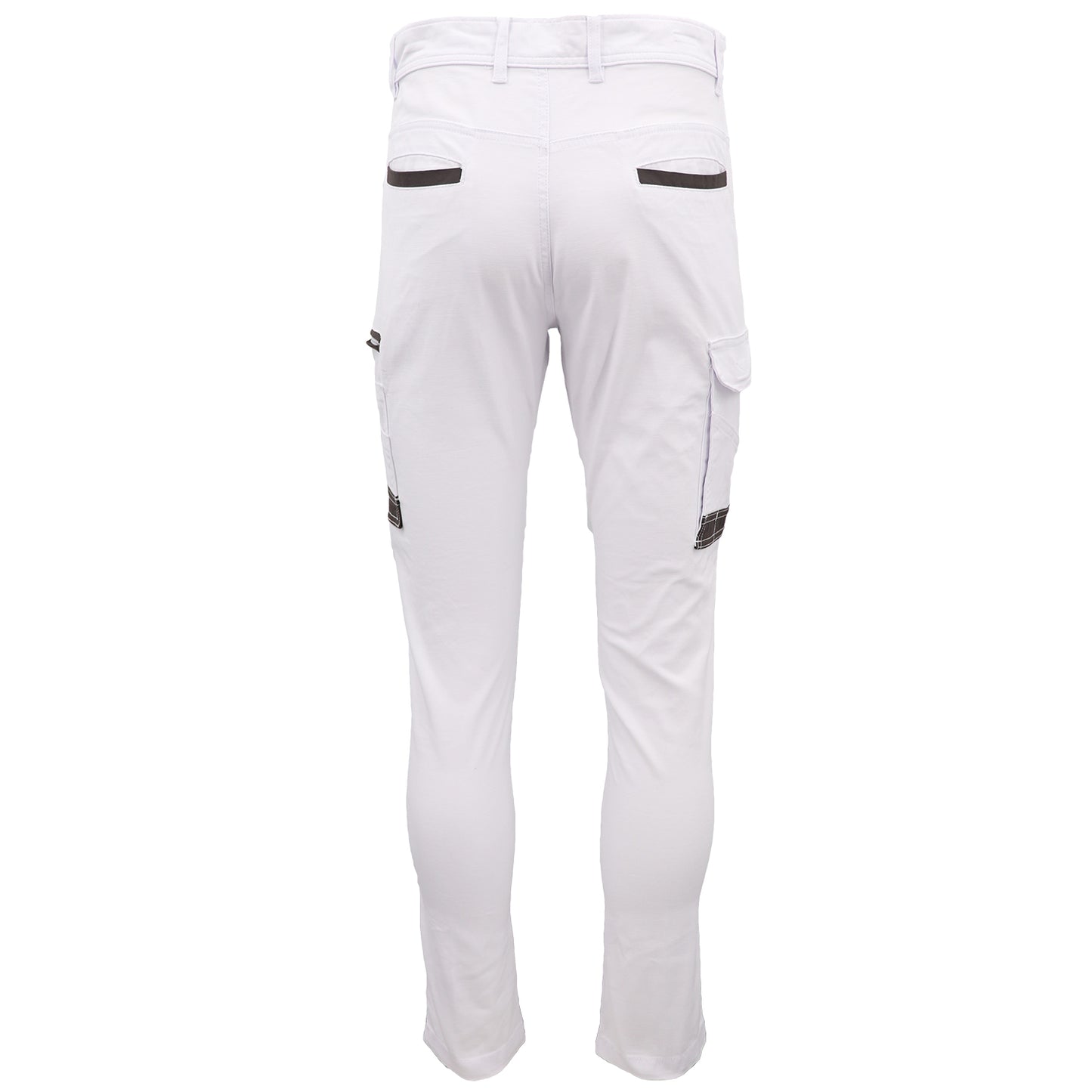 Men's Cotton Drill Cargo Work Pants UPF 50+ 13 Pockets Tradies Workwear Trousers, Black, 30