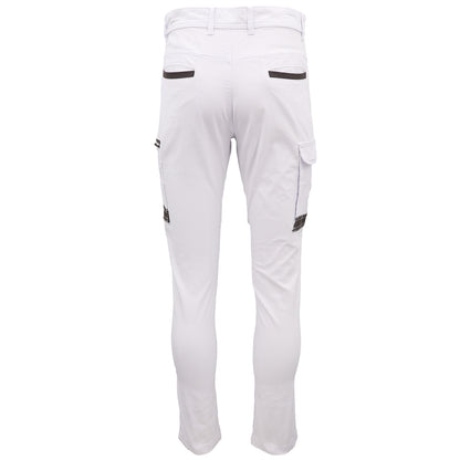 Men's Cotton Drill Cargo Work Pants UPF 50+ 13 Pockets Tradies Workwear Trousers, Black, 30